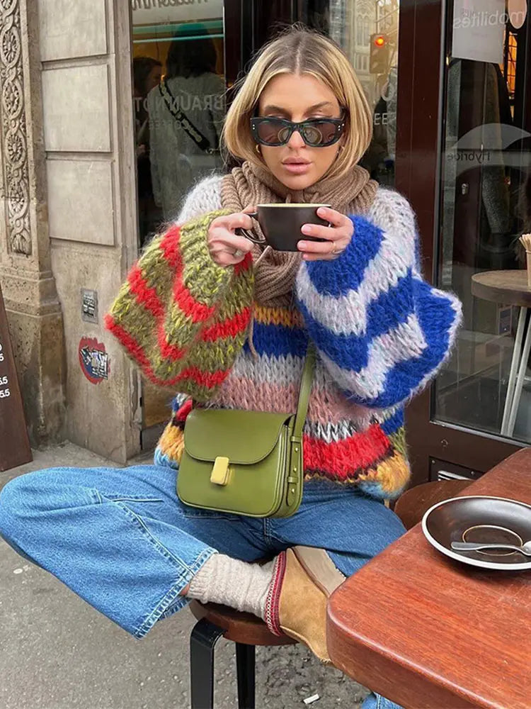 Lauren | Women’s Winter Multicolor Knit Sweater