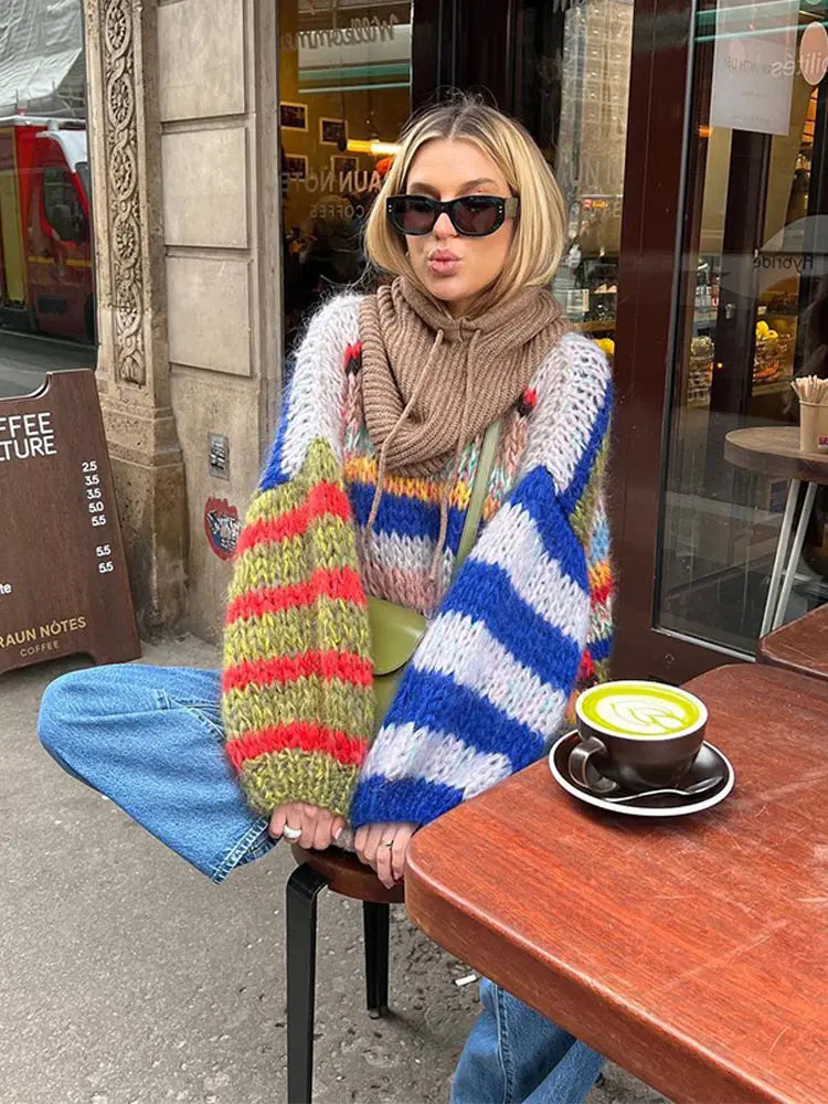 Lauren | Women’s Winter Multicolor Knit Sweater