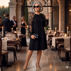 Séraphine | The Black Dress With Lace Sleeve