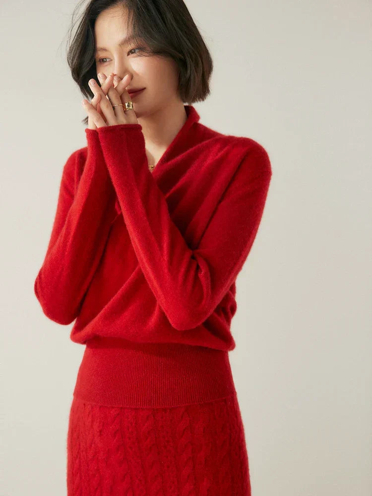 Rose | Women’s Elegant Wrap Crossover Chic Sweater