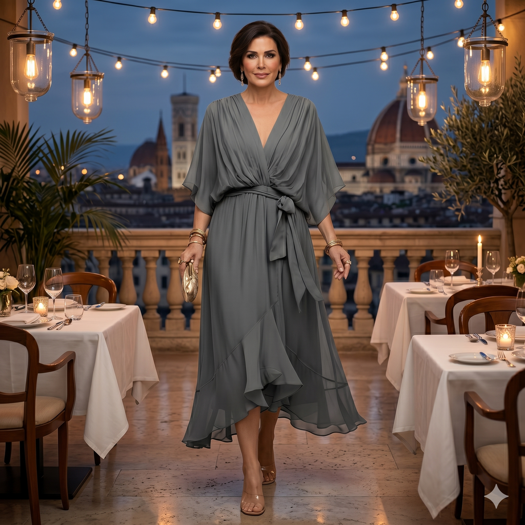 Valentina | Flowing Chiffon Dress
