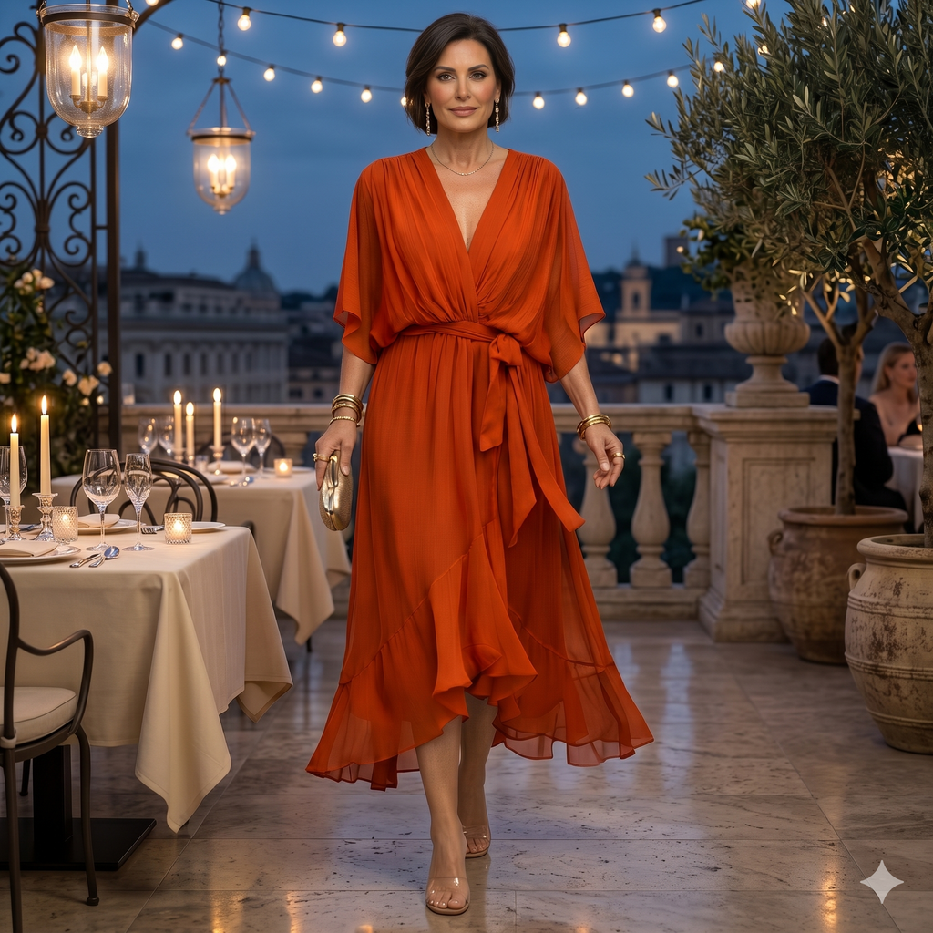 Valentina | Flowing Chiffon Dress