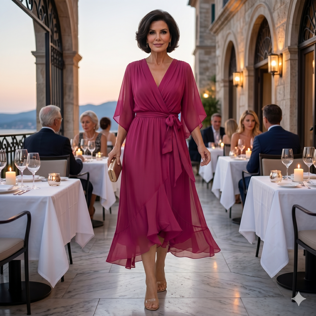 Valentina | Flowing Chiffon Dress