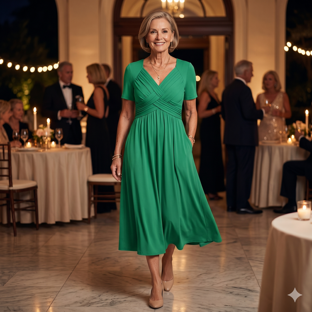 Viola | Midi Dress with Tummy Control