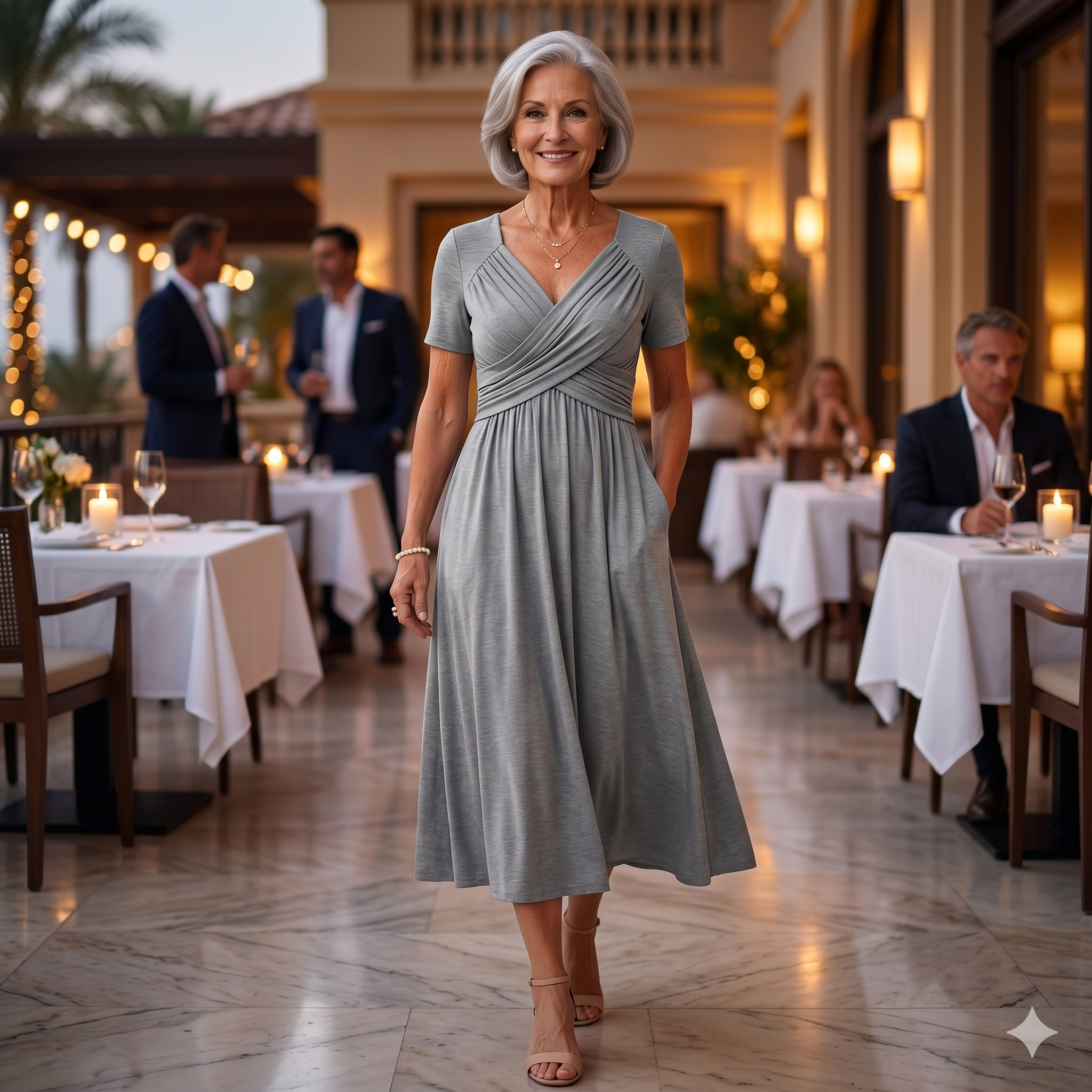 Viola | Midi Dress with Tummy Control
