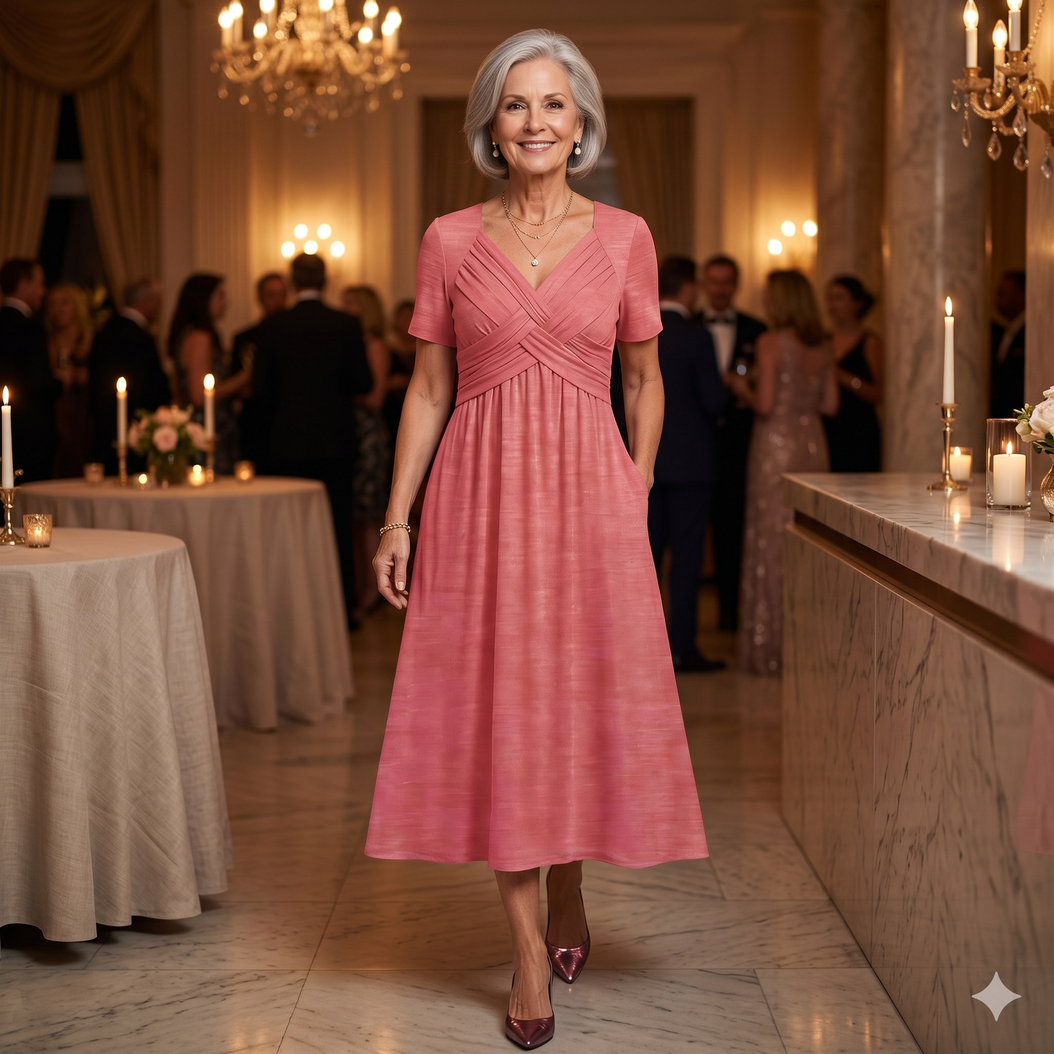 Viola | Midi Dress with Tummy Control