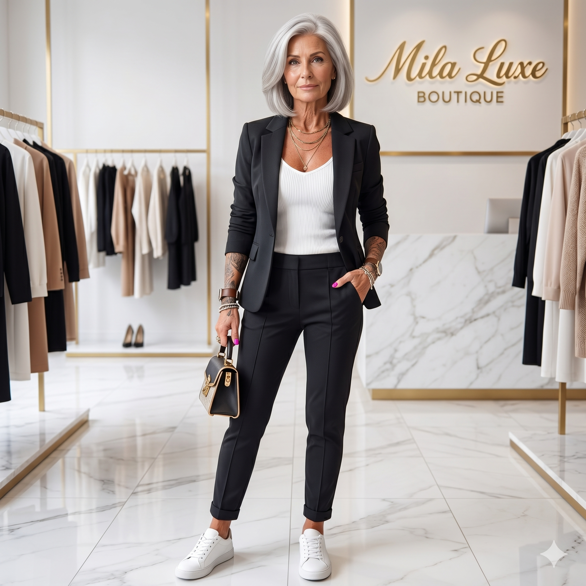Vionne | Elegant Set of Top, Jacket, and Pants