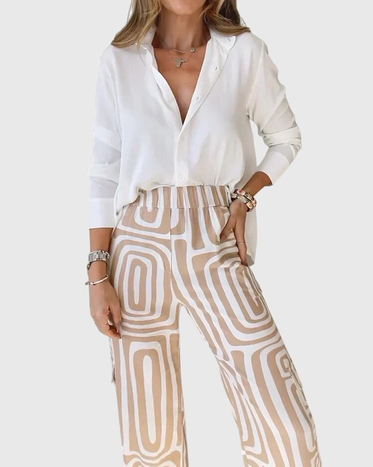 Emilia™ | Stylish Pants + Blouse & Belt