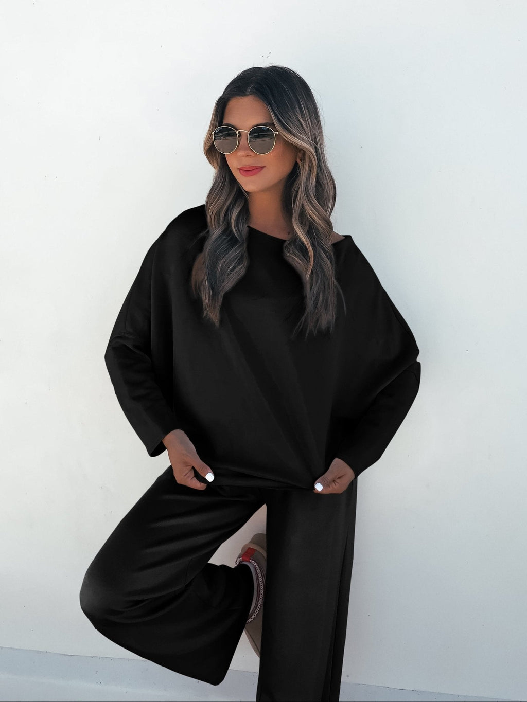 Black Off The Shoulder Scuba Top - FINAL SALE