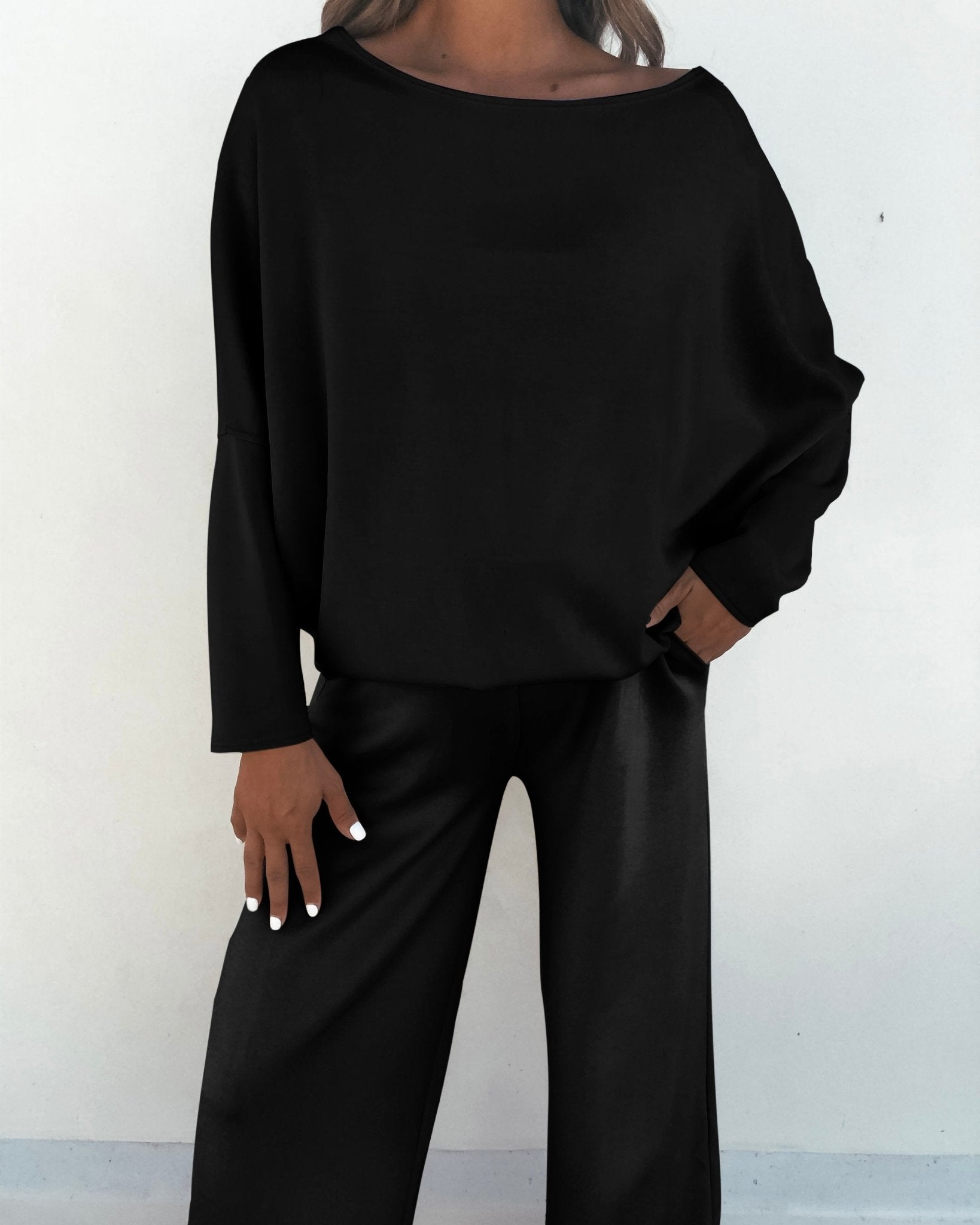 Black Off The Shoulder Scuba Top - FINAL SALE