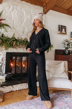 Black Sherpa Lounge Set - FINAL SALE