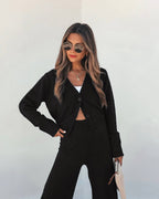 Black Sherpa Lounge Set - FINAL SALE