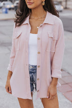 Blush Waffle Knit Shacket - FINAL SALE