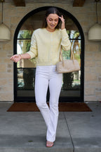 Butter Yellow Button Front Cardigan