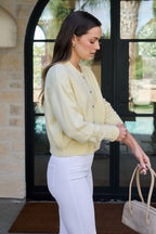Butter Yellow Button Front Cardigan
