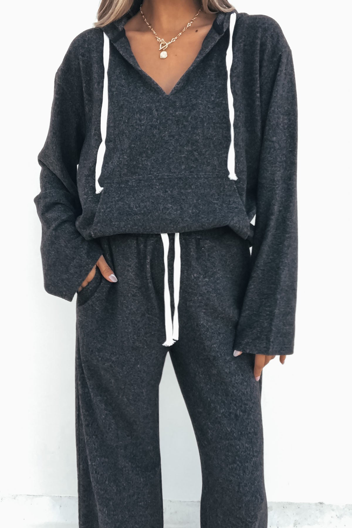 Charcoal Pullover Sweatshirt and Pant Set - FINAL SALE