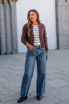 Chunky Brown Button Down Cardigan-FINAL SALE