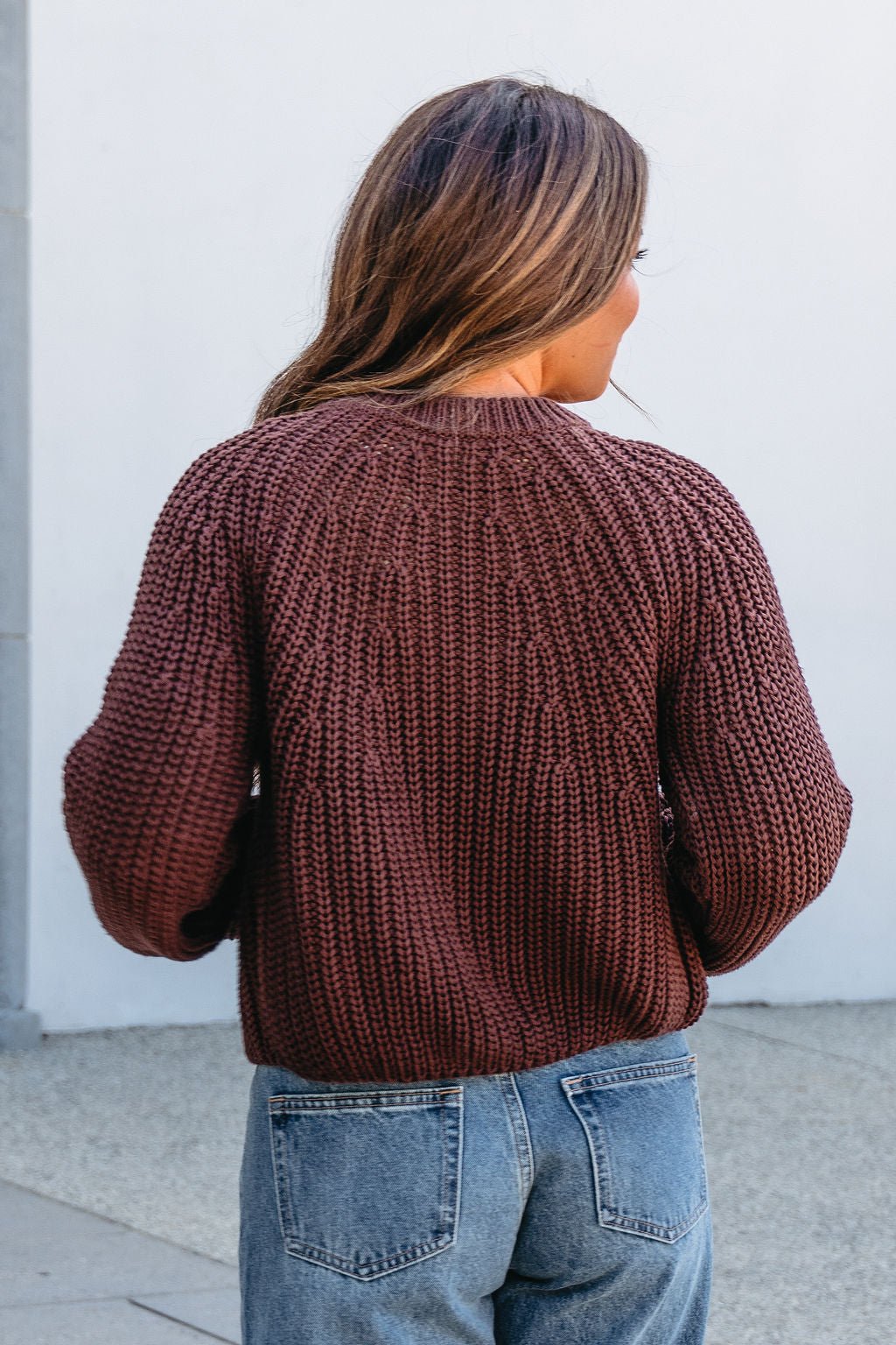 Chunky Brown Button Down Cardigan-FINAL SALE