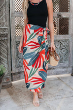 Coastal Canopy Wrap Midi Skirt