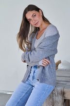 Cozy Grey Boyfriend Cardigan - FINAL SALE