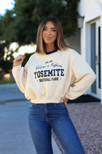 Cream Yosemite Graphic Crewneck Pullover - FINAL SALE