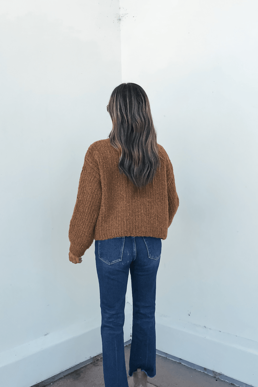 Dark Amber Plush Button Down Cardigan - FINAL SALE