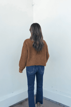 Dark Amber Plush Button Down Cardigan - FINAL SALE