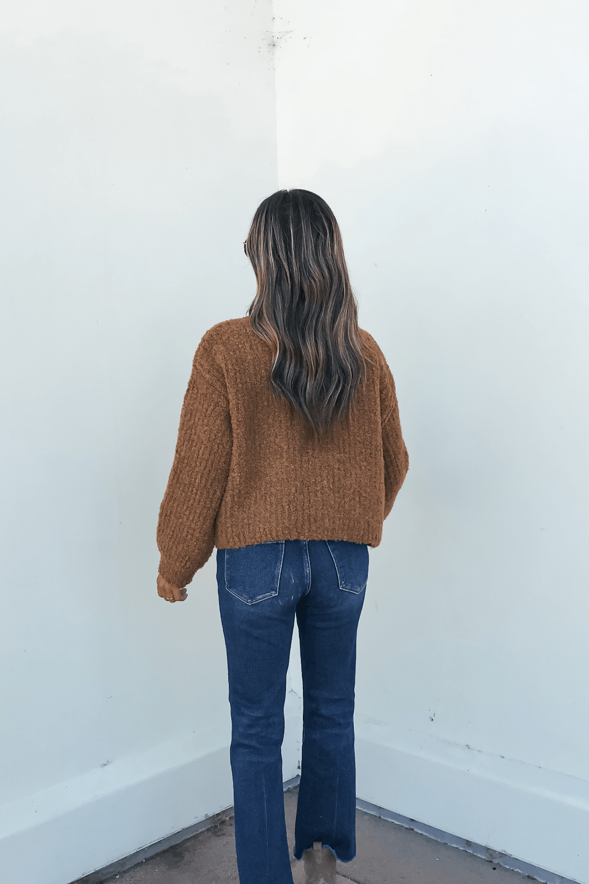 Dark Amber Plush Button Down Cardigan - FINAL SALE