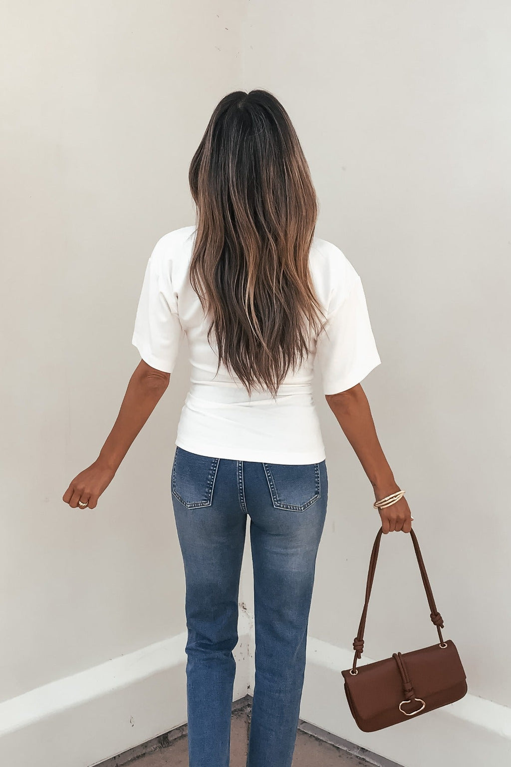 Effortless Everyday Ruched Top - White