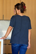 Elan Grey Holiday Graphic Tee - FINAL SALE