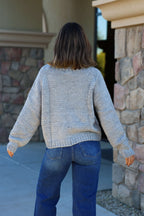 Elan Grey Ski Ribbed Sweater - FINAL SALE