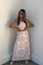 Evelyn Cream Print Tank Top