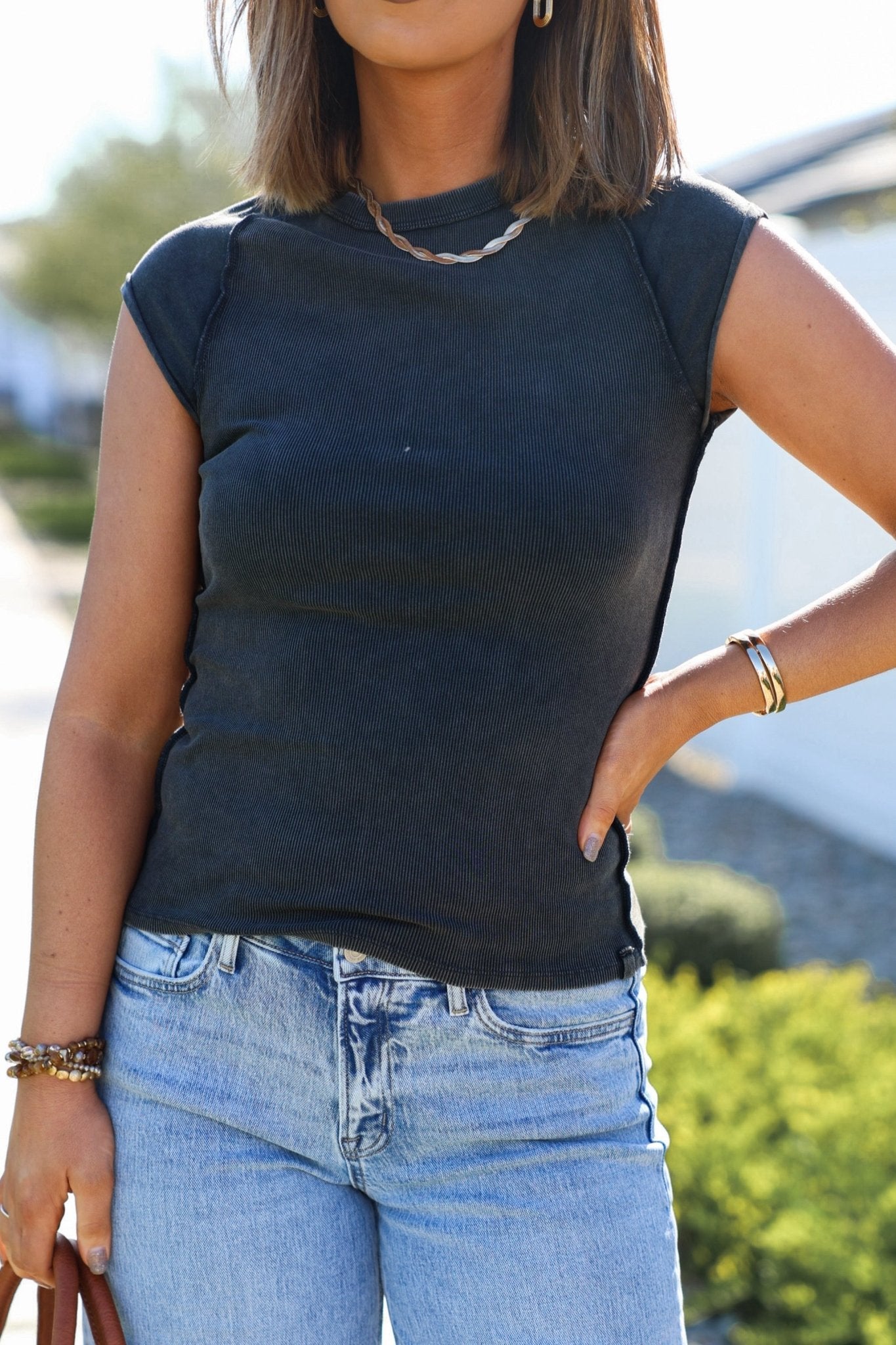 Free People Black Ever Had Tee