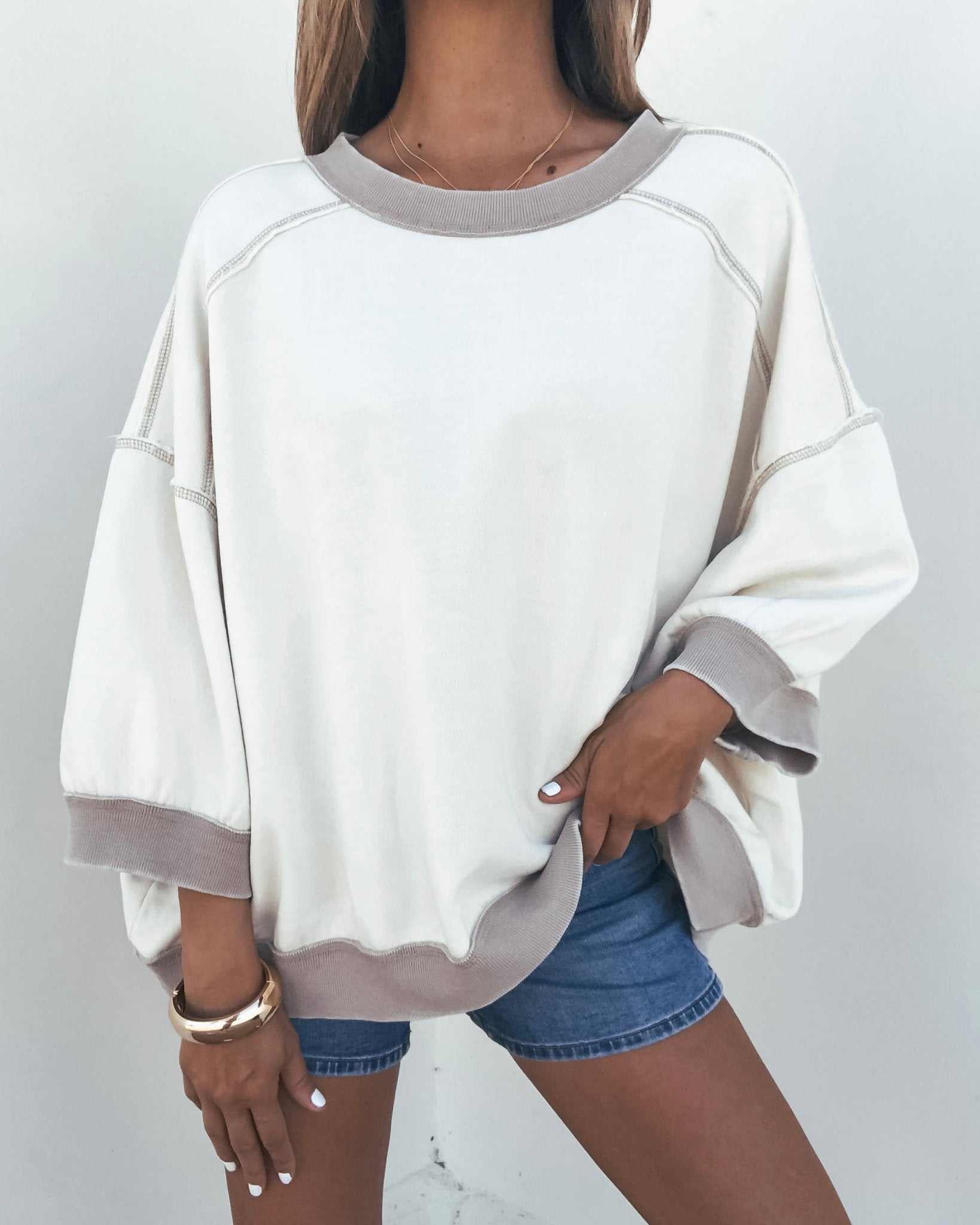 Free People Cream Everything Pullover