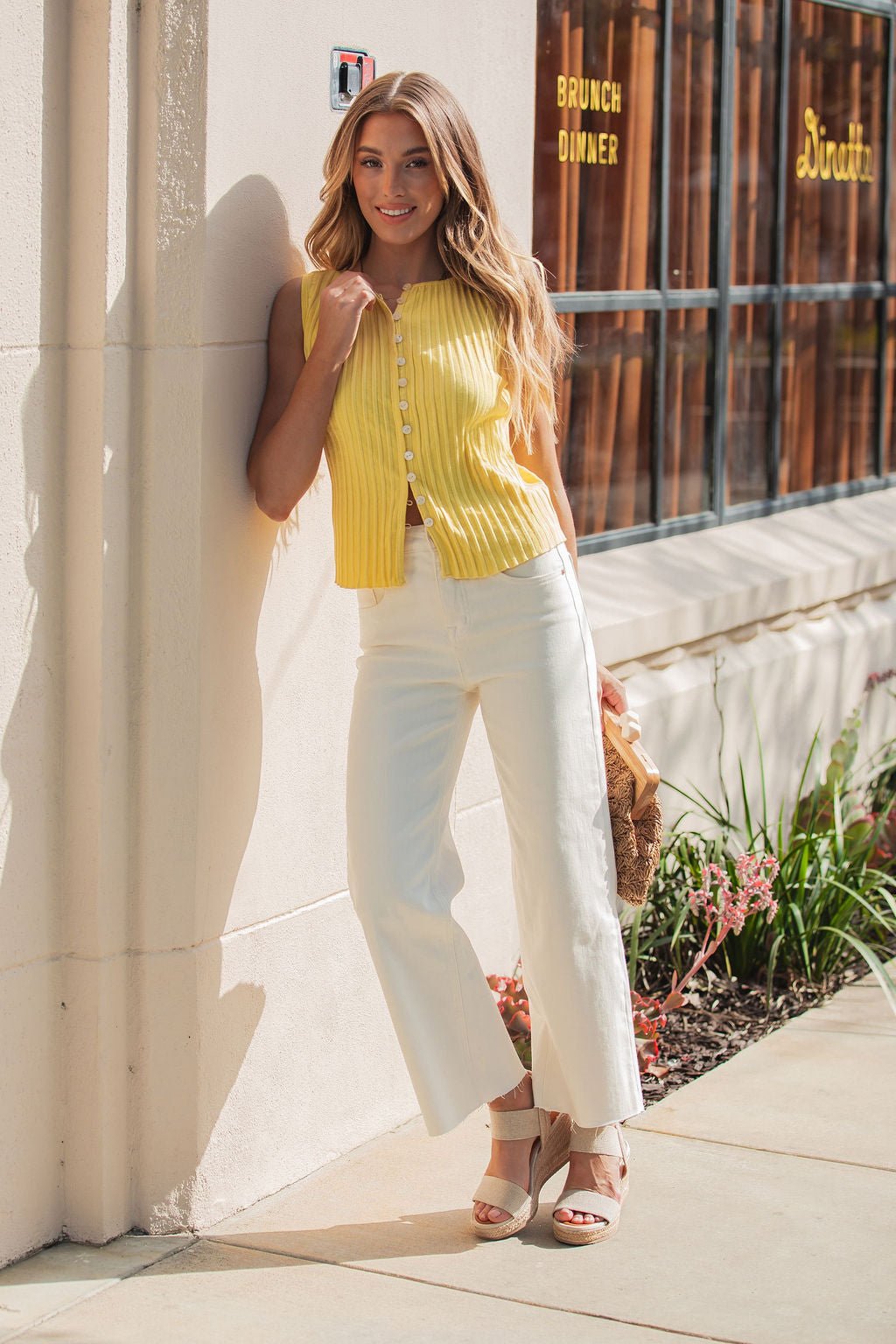 Free People Tilly Yellow Vest