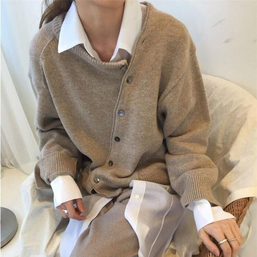 Gabrielle | Women’s Winter Button Knit Sweater