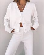 Ivory Sherpa Lounge Set - FINAL SALE