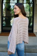 Laurel Taupe Open Knit Sweater - FINAL SALE