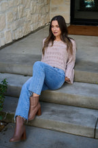 Laurel Taupe Open Knit Sweater - FINAL SALE