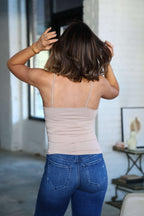 Light Taupe Seamless Cami Tank Top