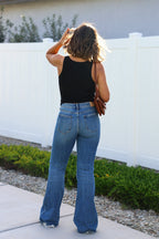 Medium Wash Flare Denim Jeans - FINAL SALE