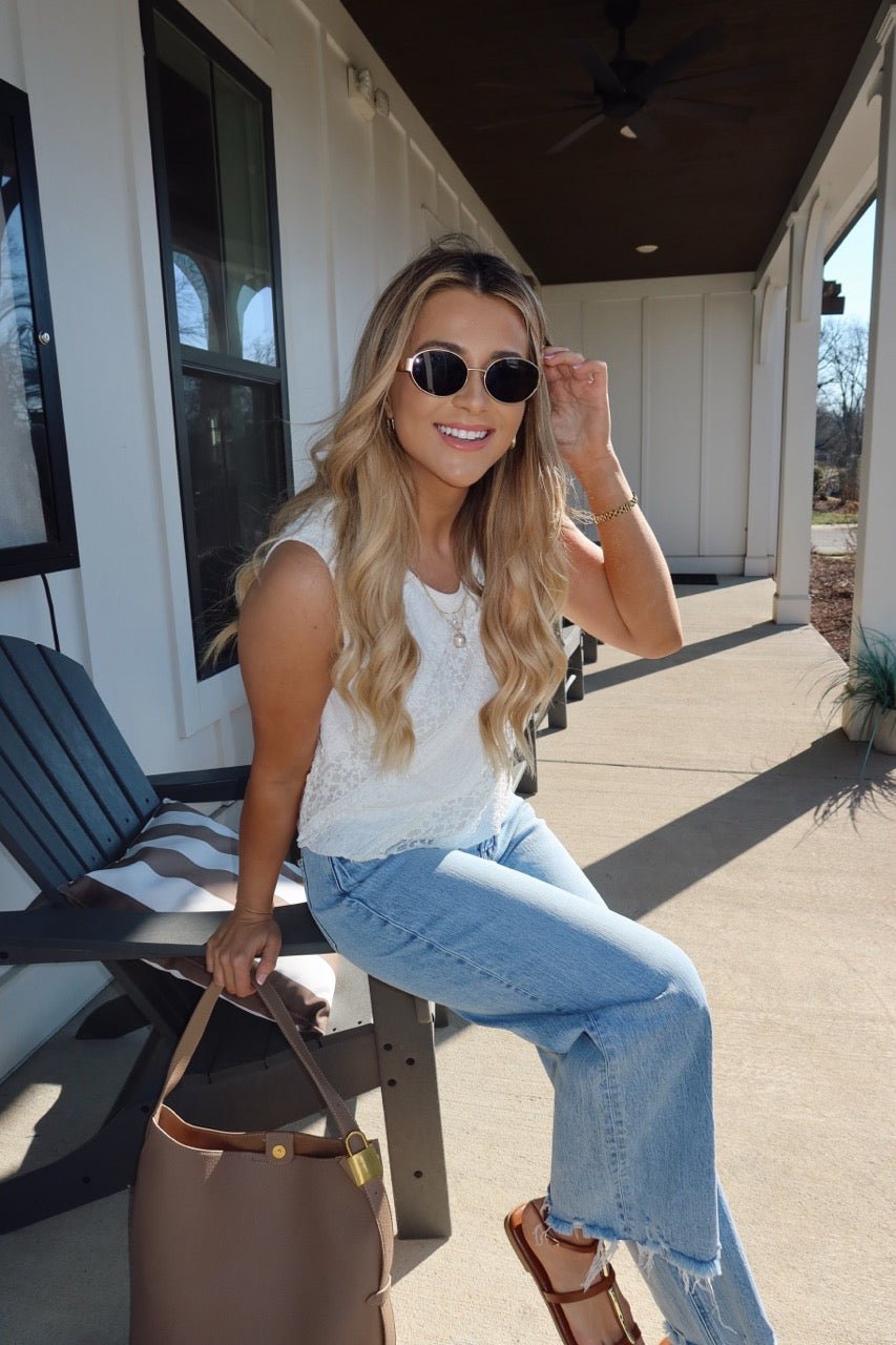 Mika Ivory Ruffled Lace Top