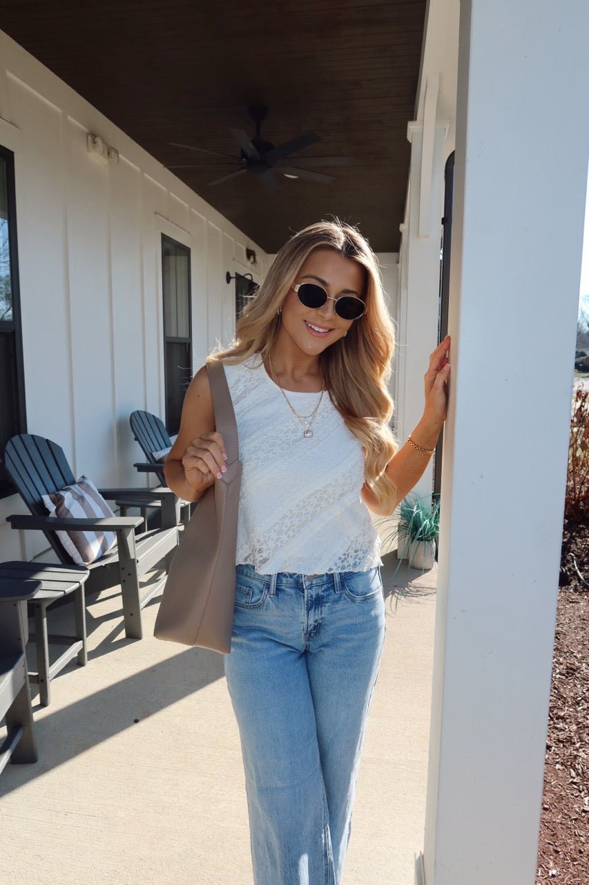 Mika Ivory Ruffled Lace Top