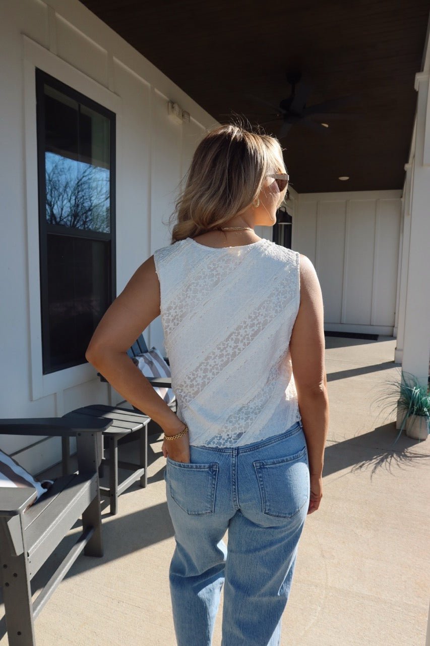 Mika Ivory Ruffled Lace Top