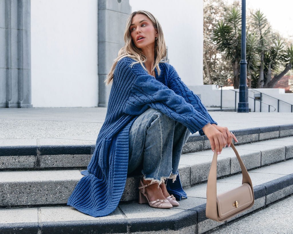 Muse By Magnolia Blue Chunky Duster Cardigan - FINAL SALE
