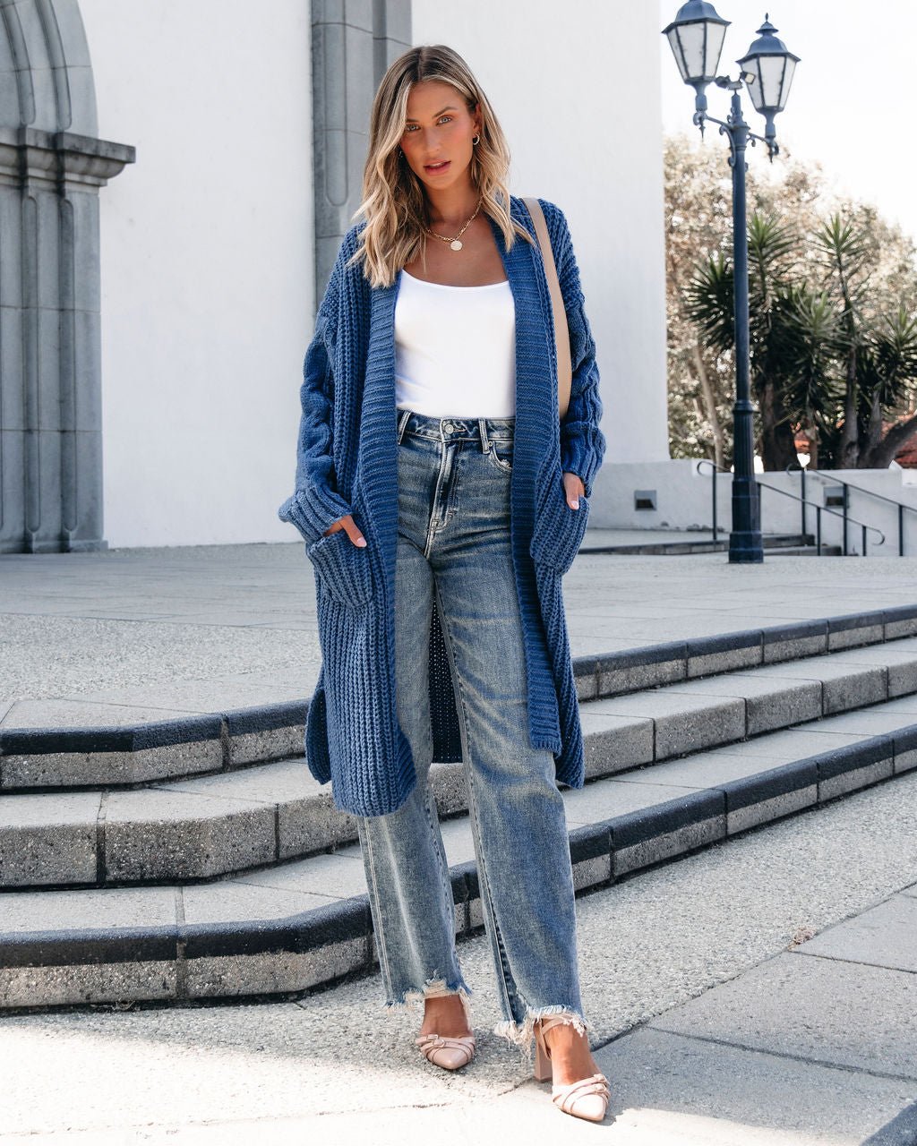 Muse By Magnolia Blue Chunky Duster Cardigan - FINAL SALE
