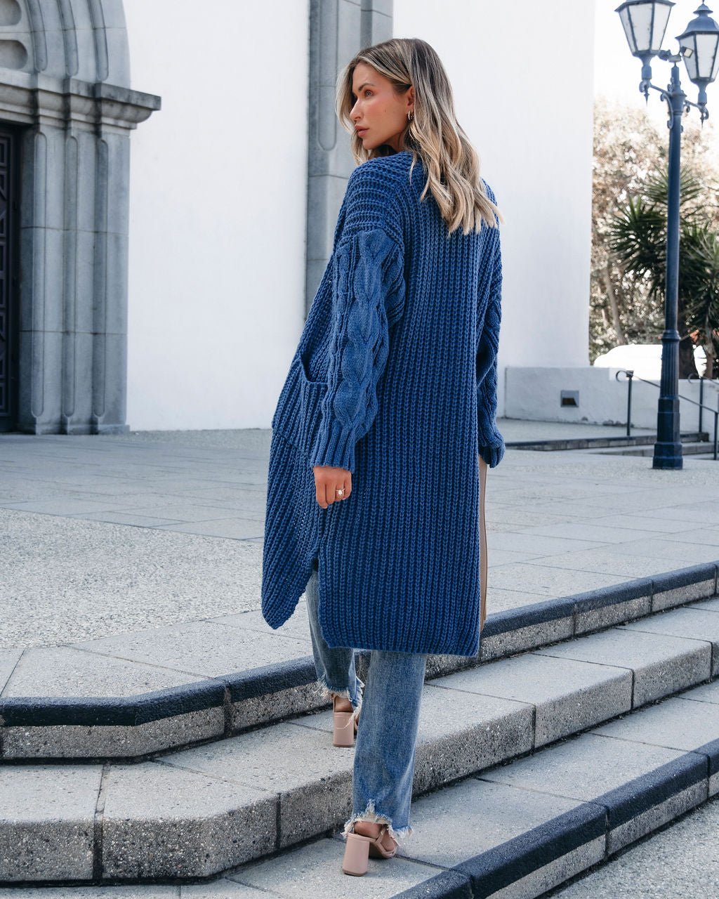 Muse By Magnolia Blue Chunky Duster Cardigan - FINAL SALE