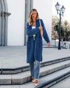 Muse By Magnolia Blue Chunky Duster Cardigan - FINAL SALE