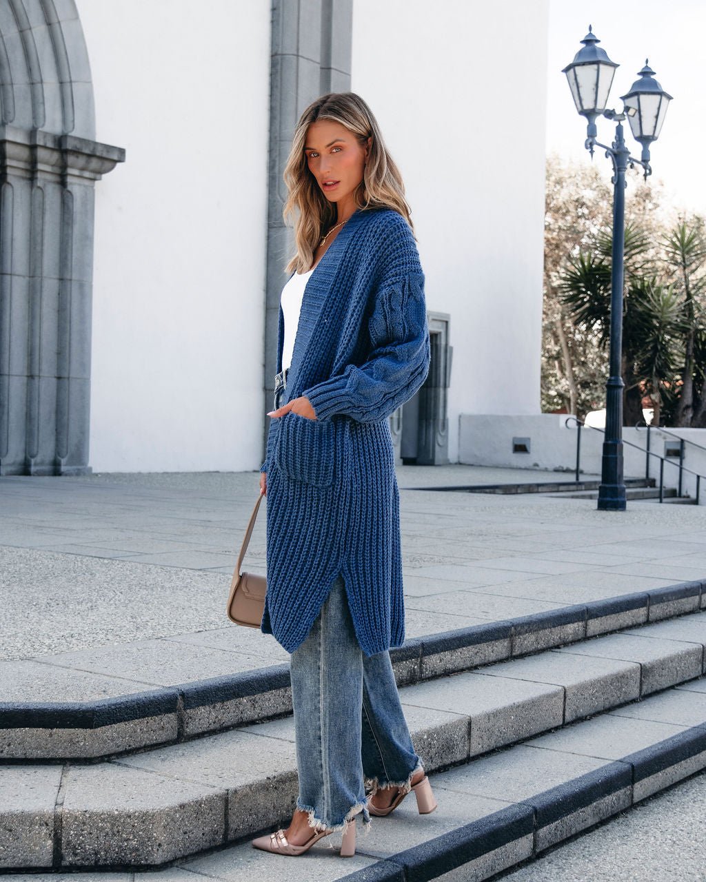 Muse By Magnolia Blue Chunky Duster Cardigan - FINAL SALE