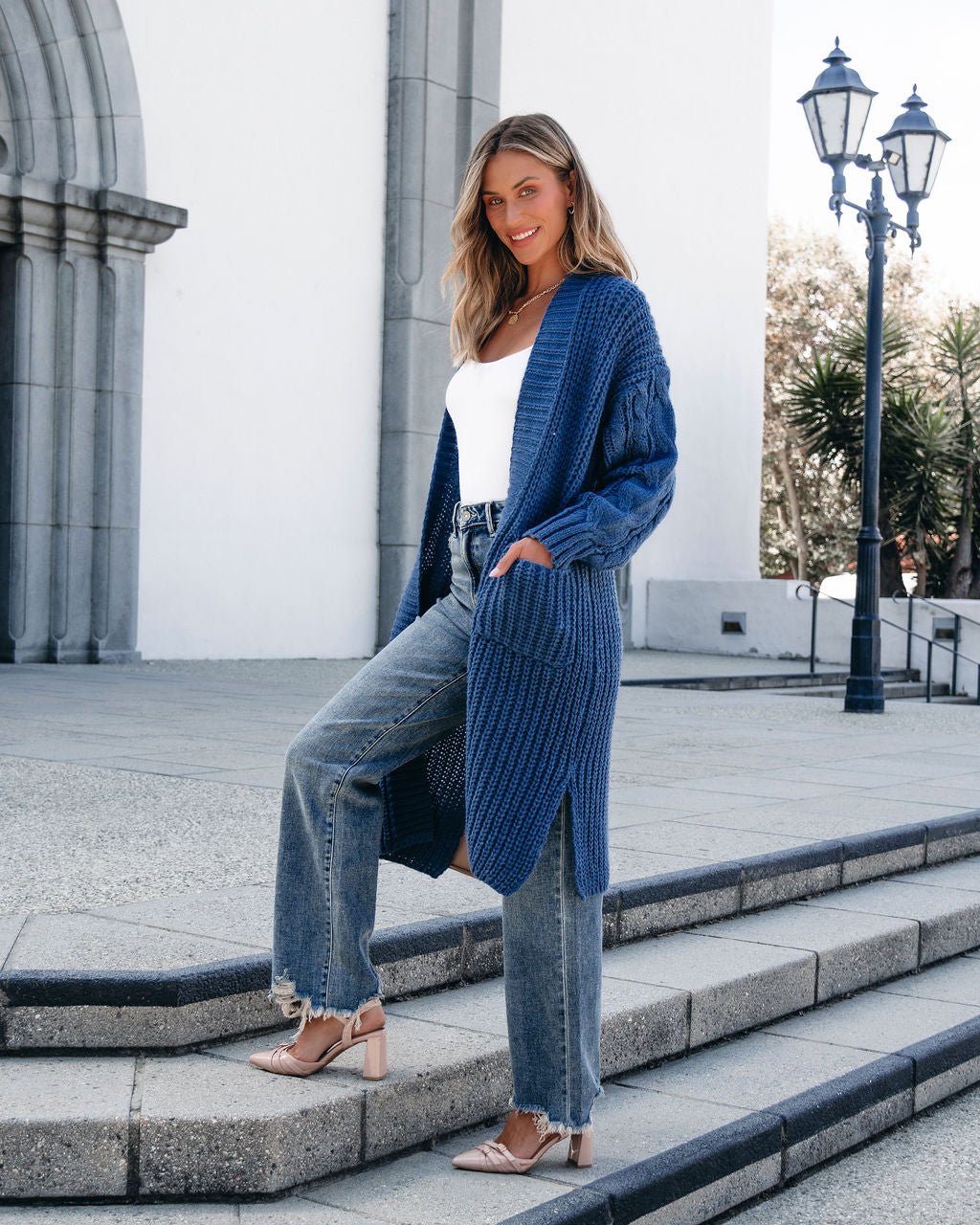 Muse By Magnolia Blue Chunky Duster Cardigan - FINAL SALE
